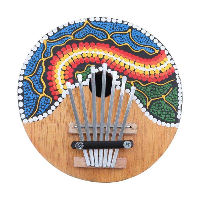 7 phím Kalimba Màu Vẽ Vỏ Dừa Ngón Tay Cái Đàn Piano Mini Bàn Phím Nhạc Cụ