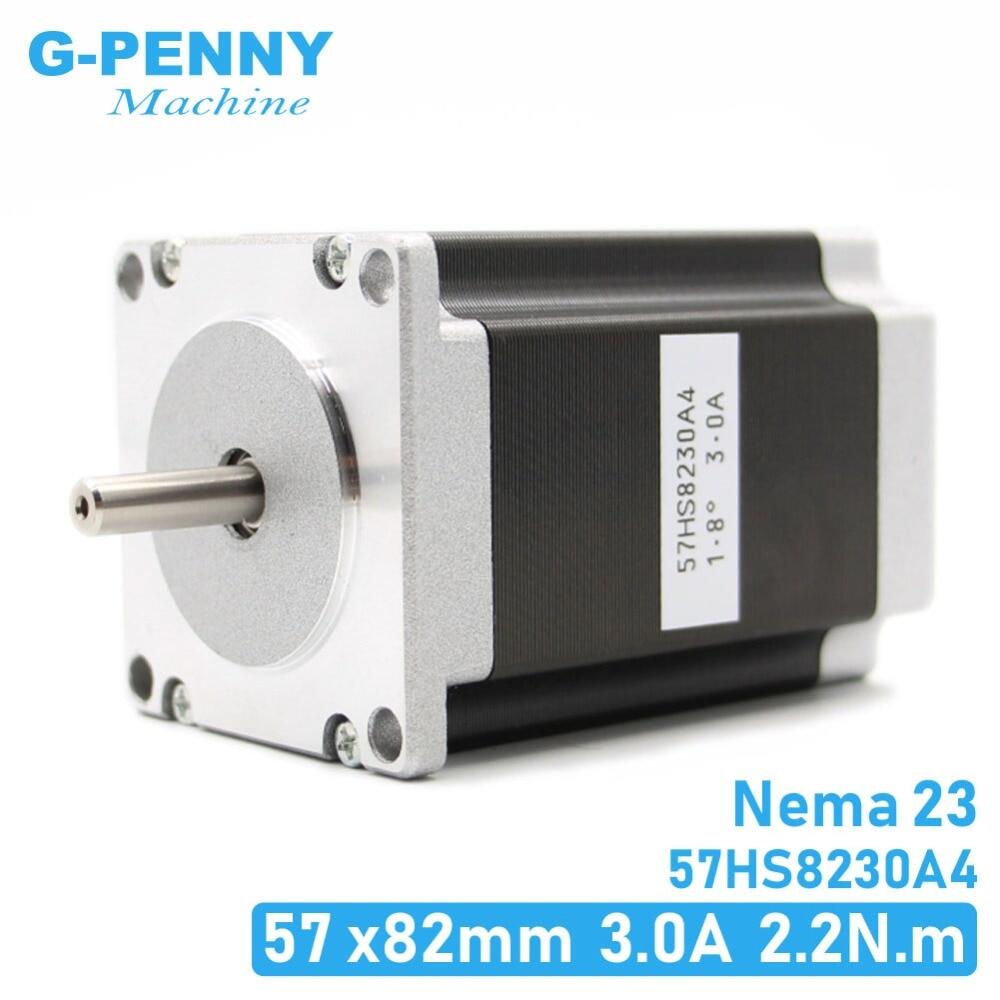Nema23 Stepper Motor 1.8Nm 255oz.in 3A 2phase 4Wire for CNC Router Engraving 