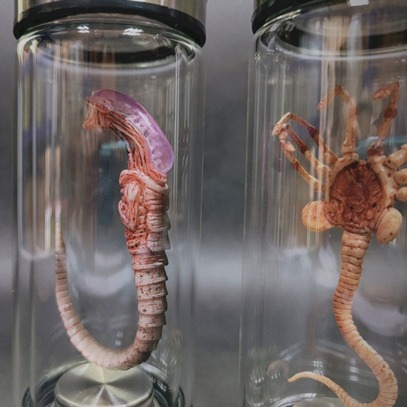 Alien Jar Xenomorph spesimen Facehugger embrio kaca Jar filem Prop replika