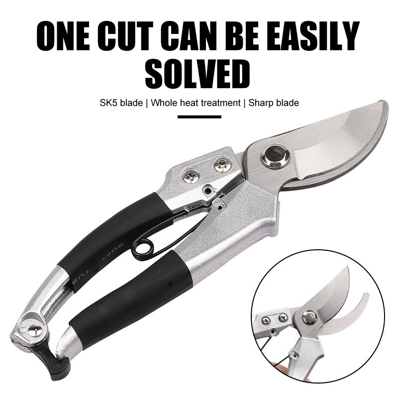 Garden Plant Pruning Shears Tree Pruner Branch Scissor Stainless Steel Flower Scissors Home Hand Bonsai Tool Rambutan Cutter Gardening Planting Tools Fruit Trimmer