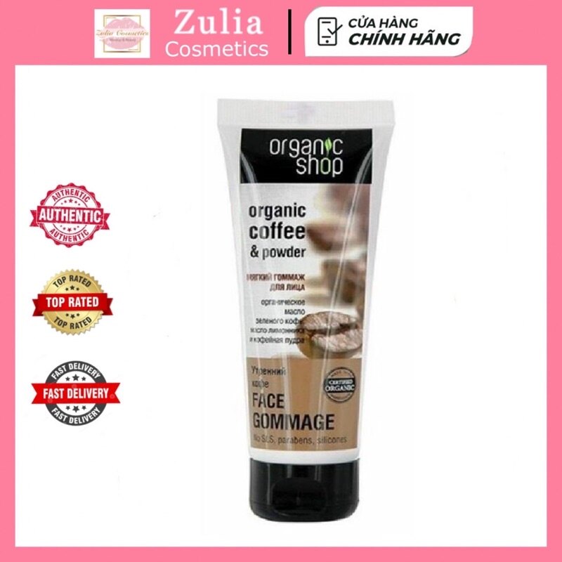 [FREE SHIP] Tẩy Da Chết Cho Mặt Cafe Organic Nga