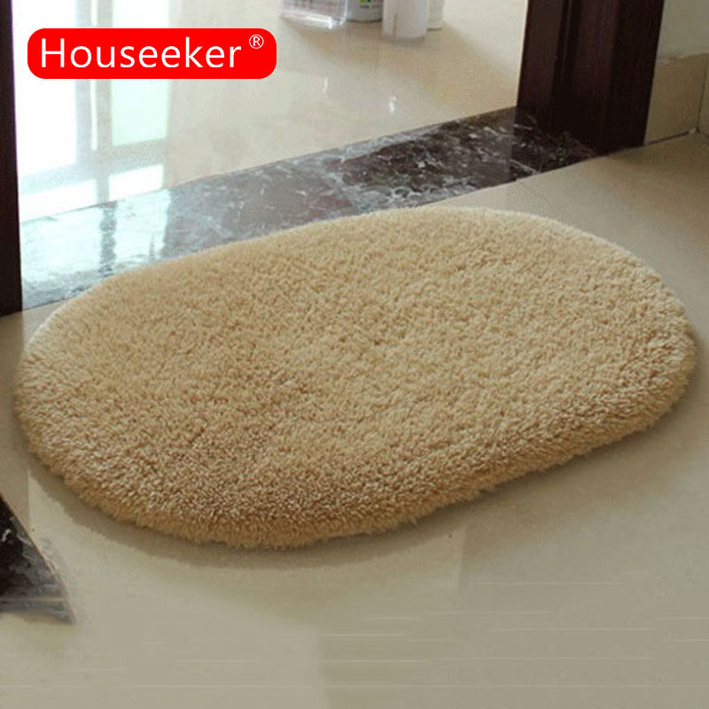 Houseeker 40x60CM Living Room Door Shaggy Carpet Mat Bedroom Anti-Skid Rug Entrance Floor Mat