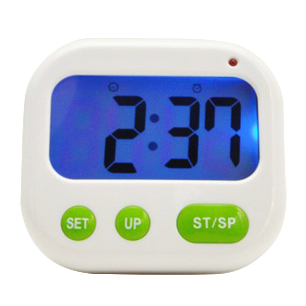 Alarm Clock Digital LCD Vibration Clock Battery Operated Modern Portable Timer Clock with Backlight Compatible for w/ Ho