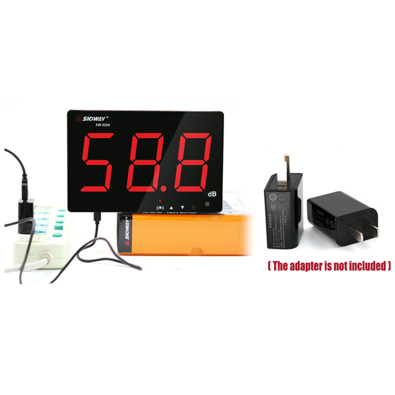 SNDWAY SW-525A Digital Mini Sound level meter 30130db Large Screen LCD ...