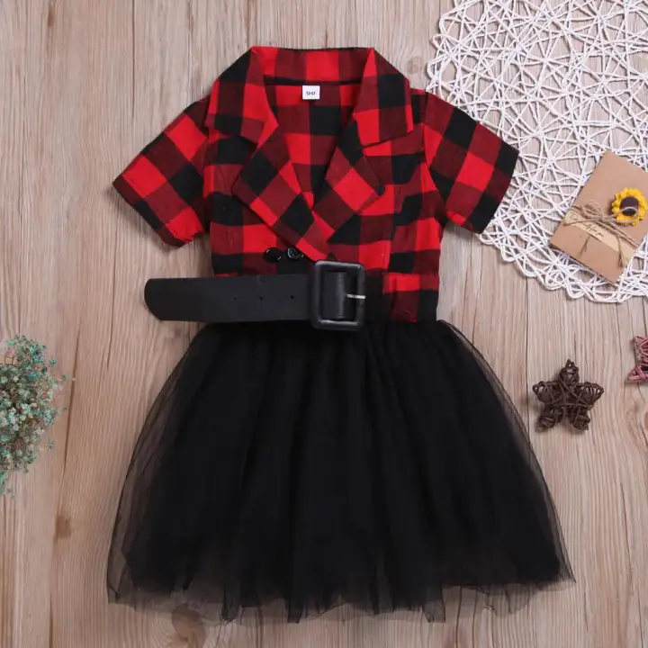 plaid tulle