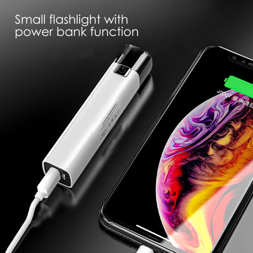 Portable Flashlight With USB Rechargeable Outdoor Small Flashlight