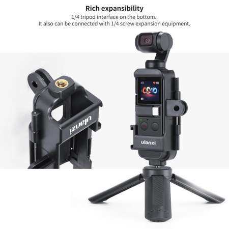ULANZI Vlog EXTENDED สำหรับ DJI Osmo ซองกระเป๋าพร้อมไมโครโฟนเย็นรองเท้า 3 GoPro อะแดปเตอร์