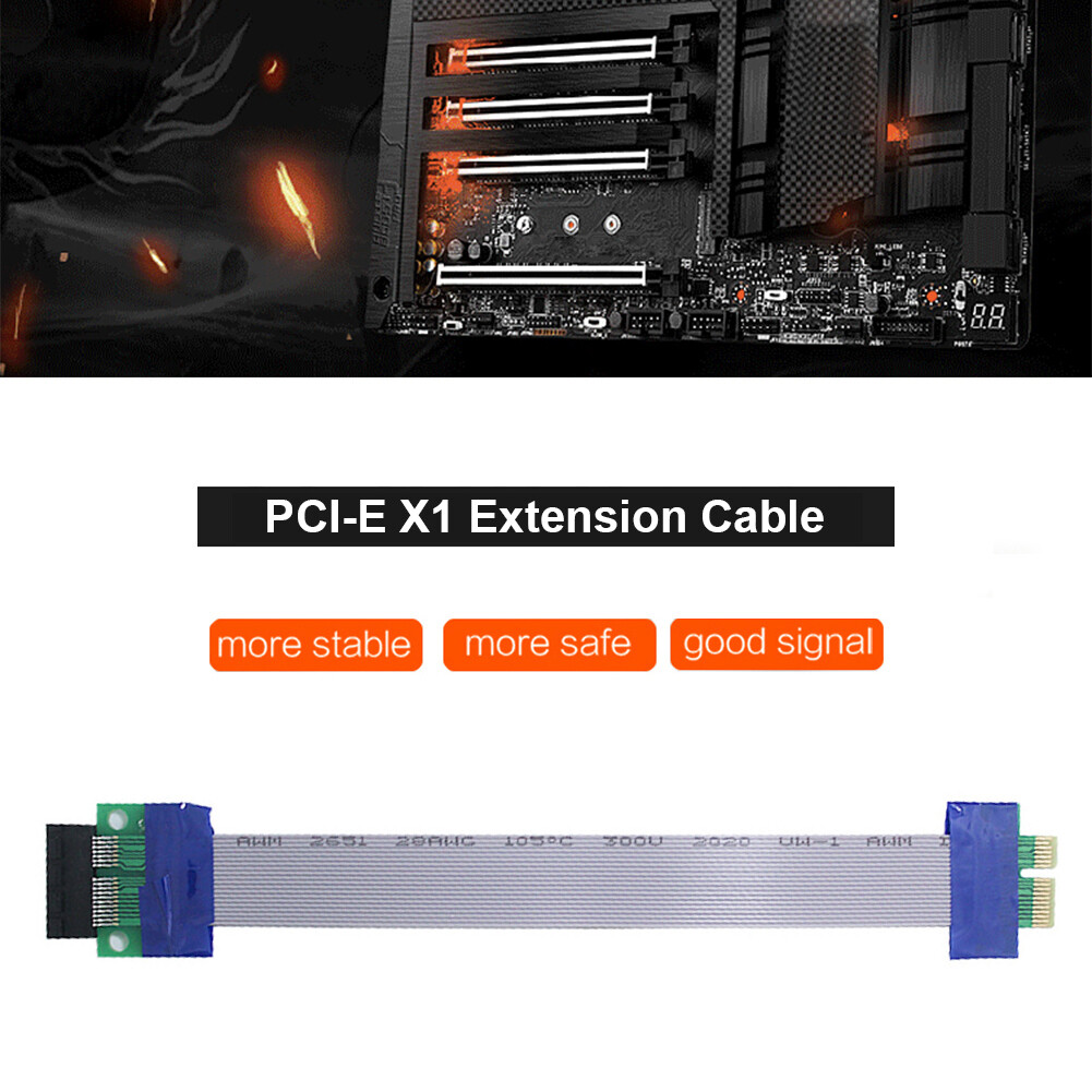 Flexible PCI Express Riser Card Extender Extension Cable PCIe 1X Converter