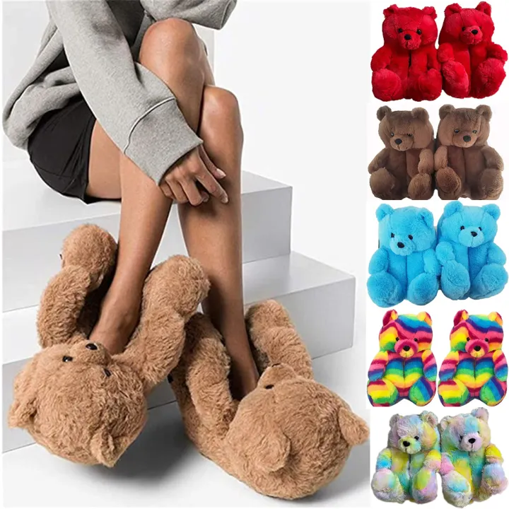 teddy bear slippers size 11