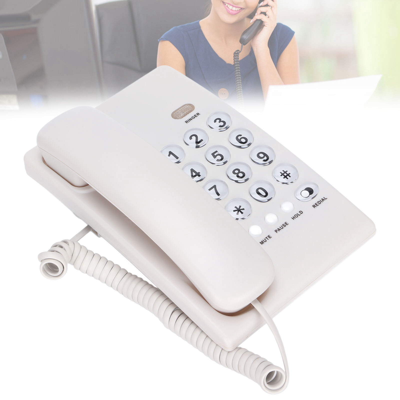 Desktop Phone Simple High Volume Landline Phone Large Button for Home