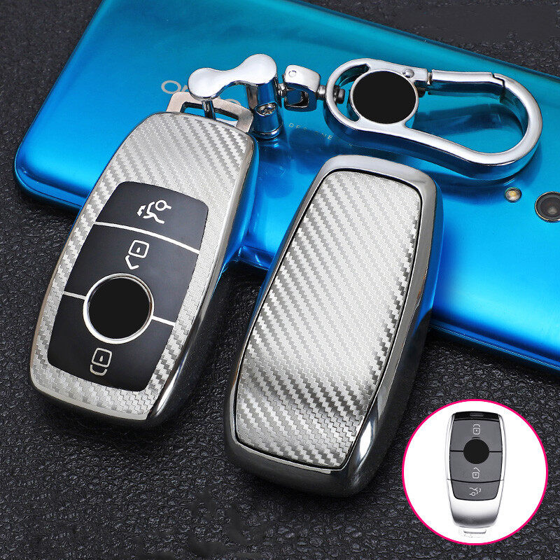 (borongwell)Car Key Protection Case Cover For Mercedes Benz 2017 2018 E Serials E300 E200 E220 Maybach S320l S450 S350 W204 W210 W124 W203