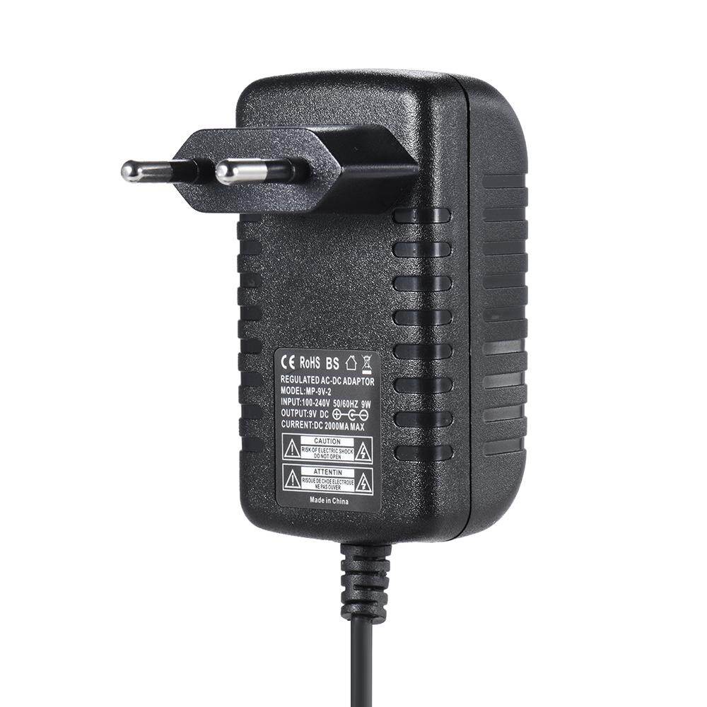 SENT 9V 2A Power Supply Adapter Converter for Guitar Bass Effect 100~240V Input EU Plug