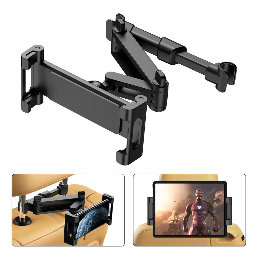 Telescopic Car Rear Pillow Phone Holder Tablet Rotating Car Seat Rear Stand Headrest Bracket For Phone Tablet 5 13 Inch