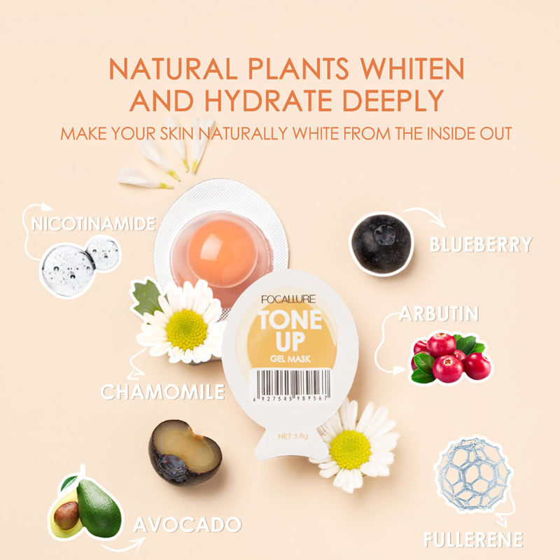 Beautybigbang 1pc focallure natural net red egg face moisturizing mask, firming and brightening smear skin care tool mask