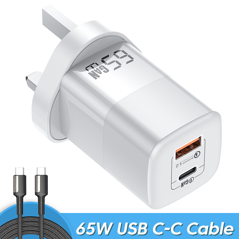 KUULAA GaN 65W Original Fast Dual Ports Charger Type C Fast