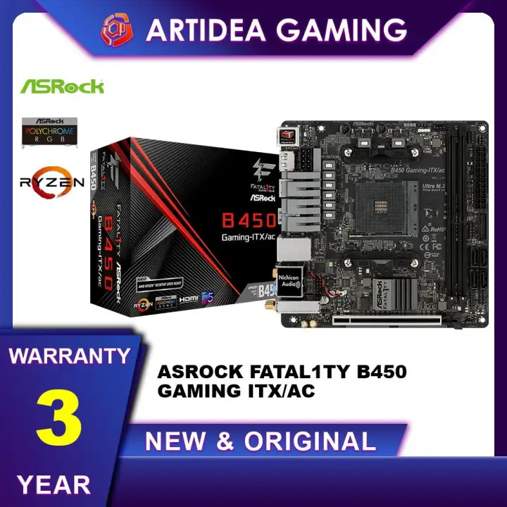 Asrock Fatal1ty B450 Gaming Itx Ac Am4 Socket Asrk B450 Gaming Itx Lazada