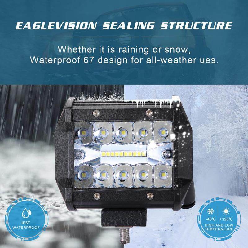 Đèn LED Làm Việc Xe Hơi 200W 4in Bar Lái Xe Đèn Đèn Sương Mù SUV 4X4 Cho Xe Tải Máy Kéo Thuyền Địa Hình Đèn Pha 12V 24V Cho ATV Led Bar