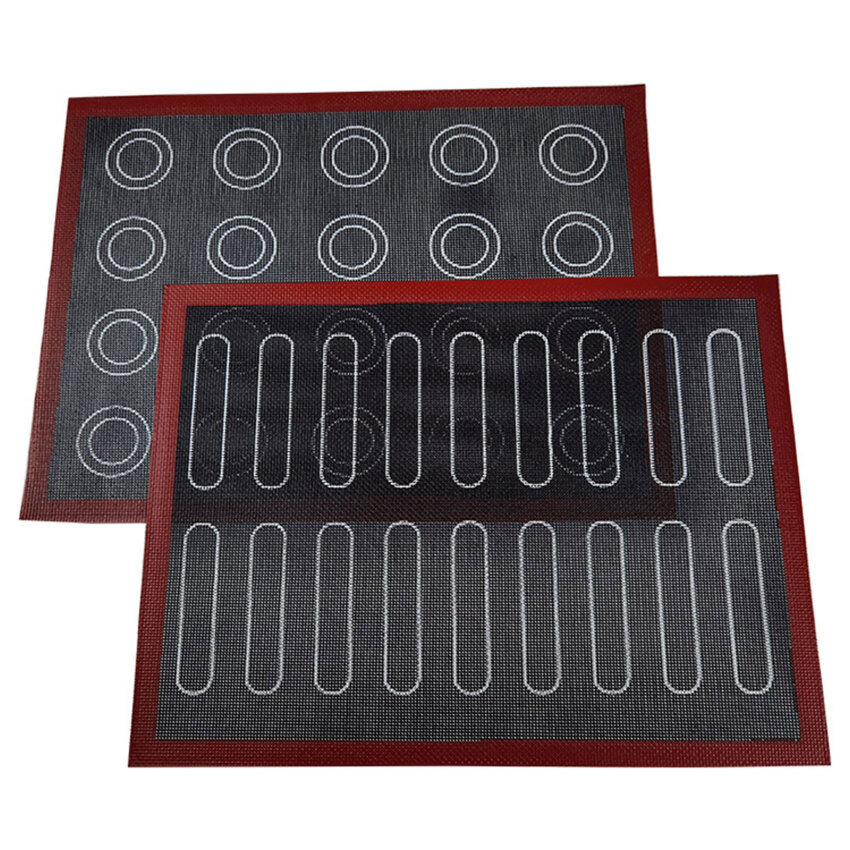 Tấm Nướng Silicon Tấm Nướng Bánh Macaroon Silicon Chống Dính Nửa Tấm Tấm Nướng Bánh Hoàn Hảo Bộ Dụng Cụ Làm Bánh Quy Để Làm Bánh Macaron, Bánh Ngọt, Bánh Mì Và Bánh Ngọt