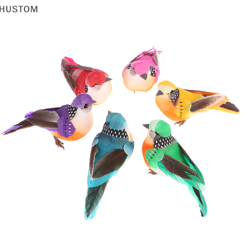 [HUSTOM] 1Pc Artificial Birds Simulation Feather Birds Model Garden Decor Emulation Birds