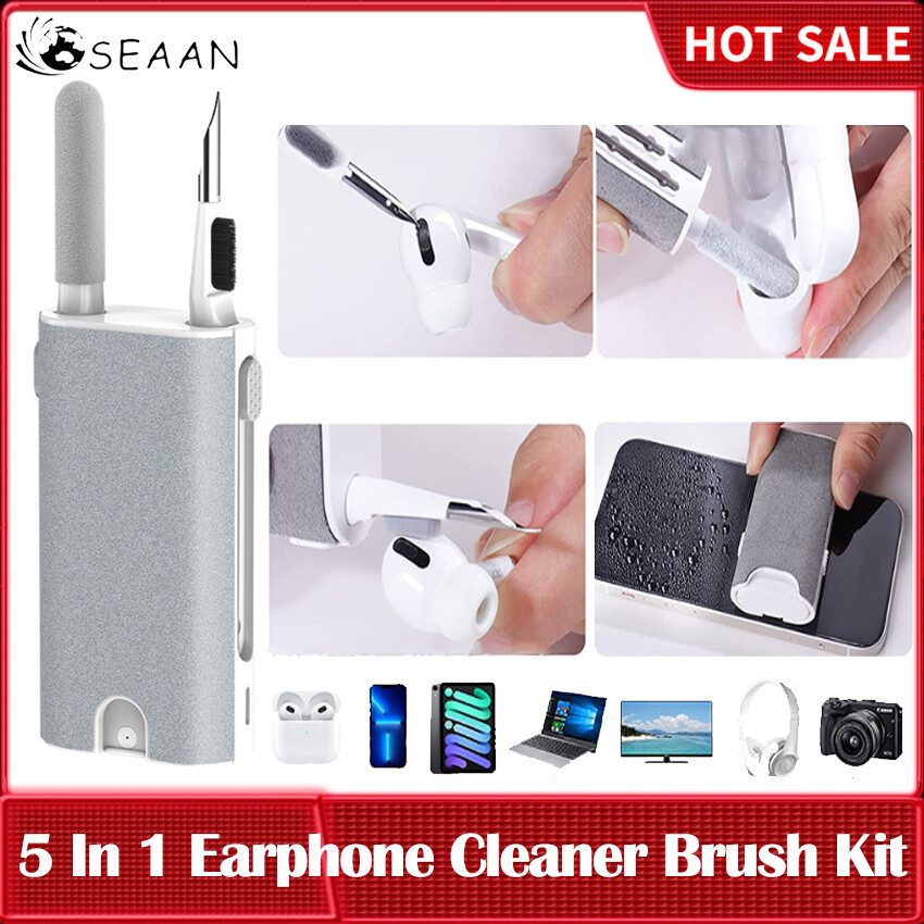5 In 1 Earphone Cleaner Brush Kit Camera Phone Tablet Laptop TV Screen Cleaning Tools Headset Cleaning Pen For Airpod Pro 3 2 1