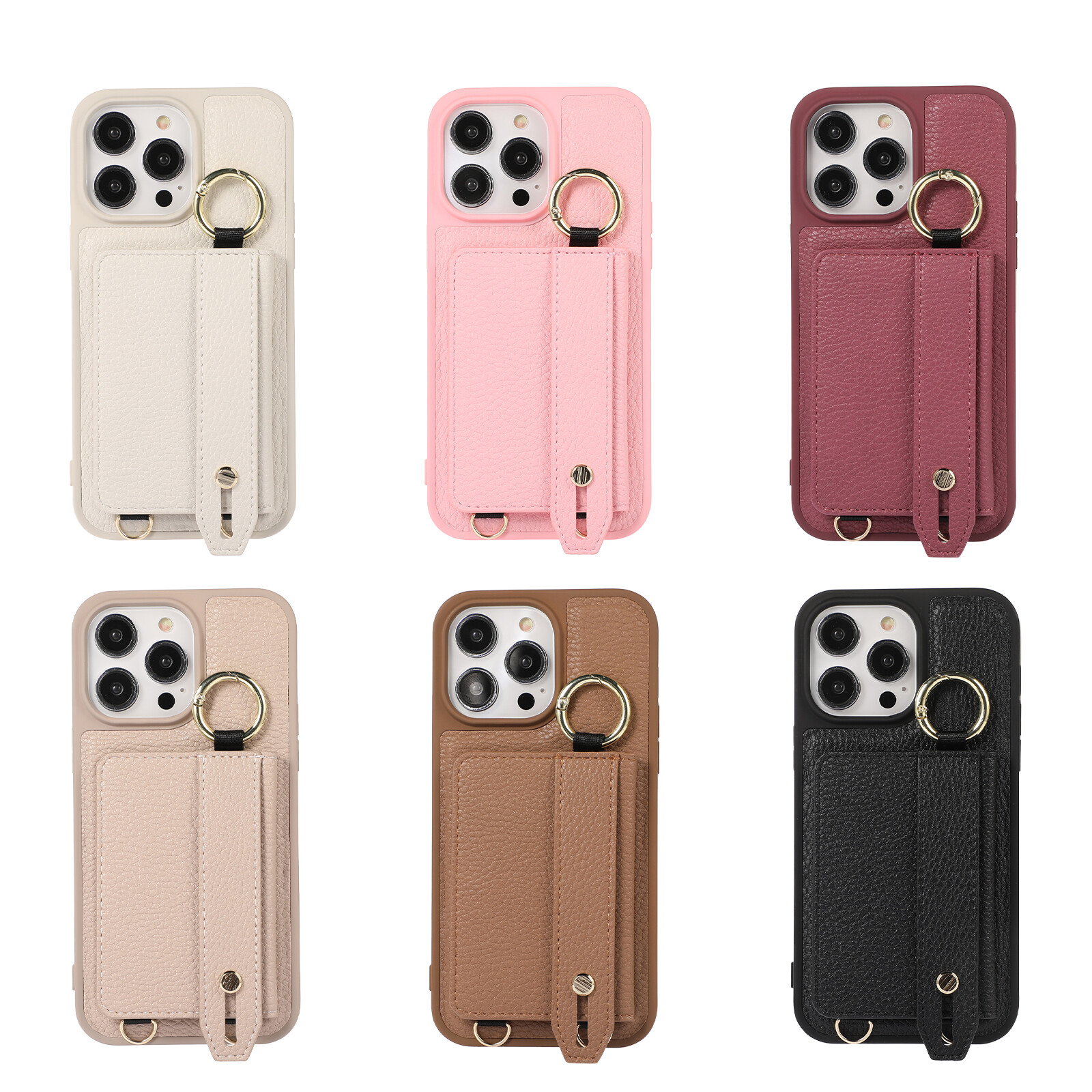Túi đeo chéo trường hợp đối với iPhone 17 Pro Max 16 Pro 15 iPhone 14 Pro Max iPhone 13/12 Pro Max iPhone 11 16e trường hợp Ví đựng thẻ tín dụng da dây đeo cổ tay khung dây đeo chéo dây ruy băng iPhone trường hợp