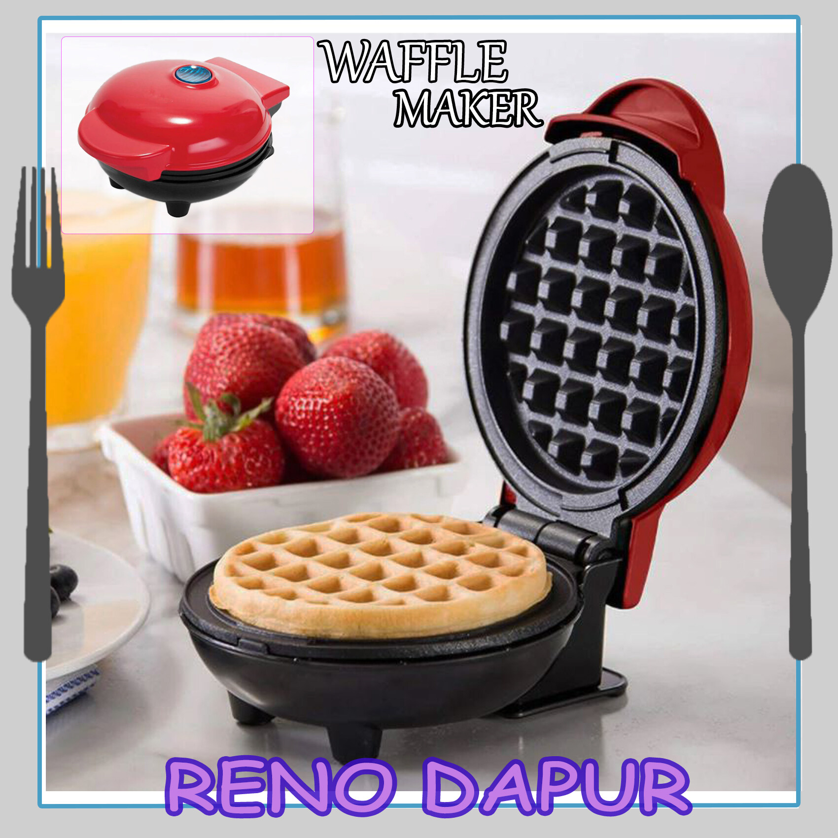 MINI WAFFLE MAKER Electric Waffles Maker Breakfast Waffle Machine Mini ...