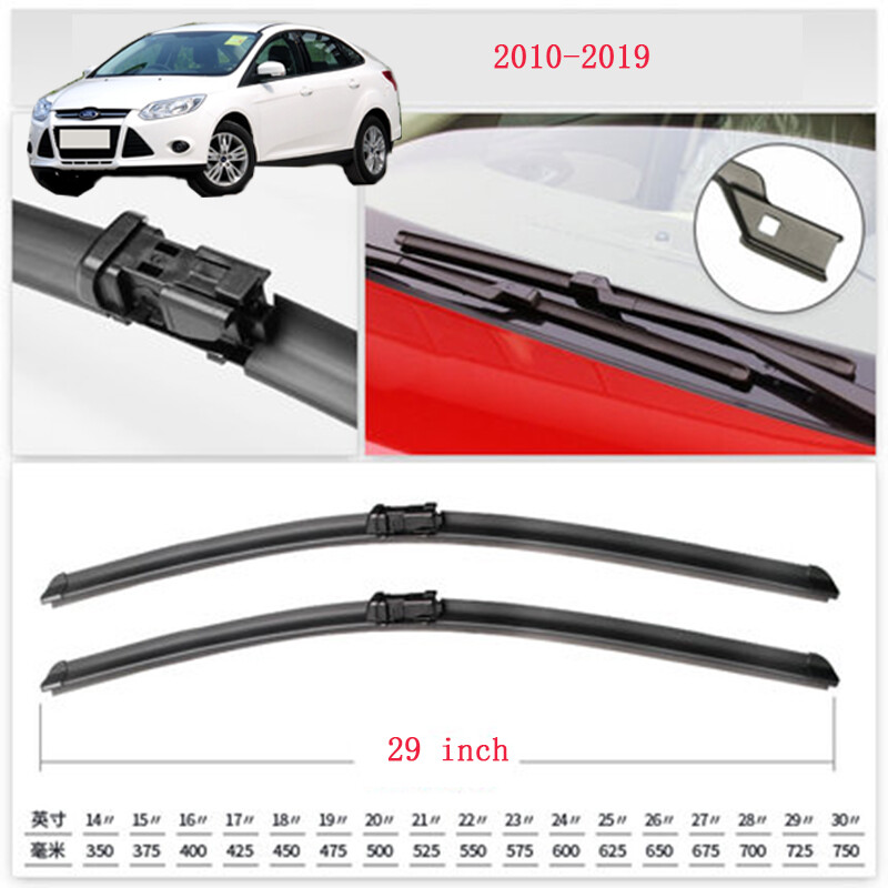 Zr for 1 pair wiper for ford focus sedan 2005-2010/2011-2018 car front windshield wiper blade wipers soft rubber 26+17 inches 29inches