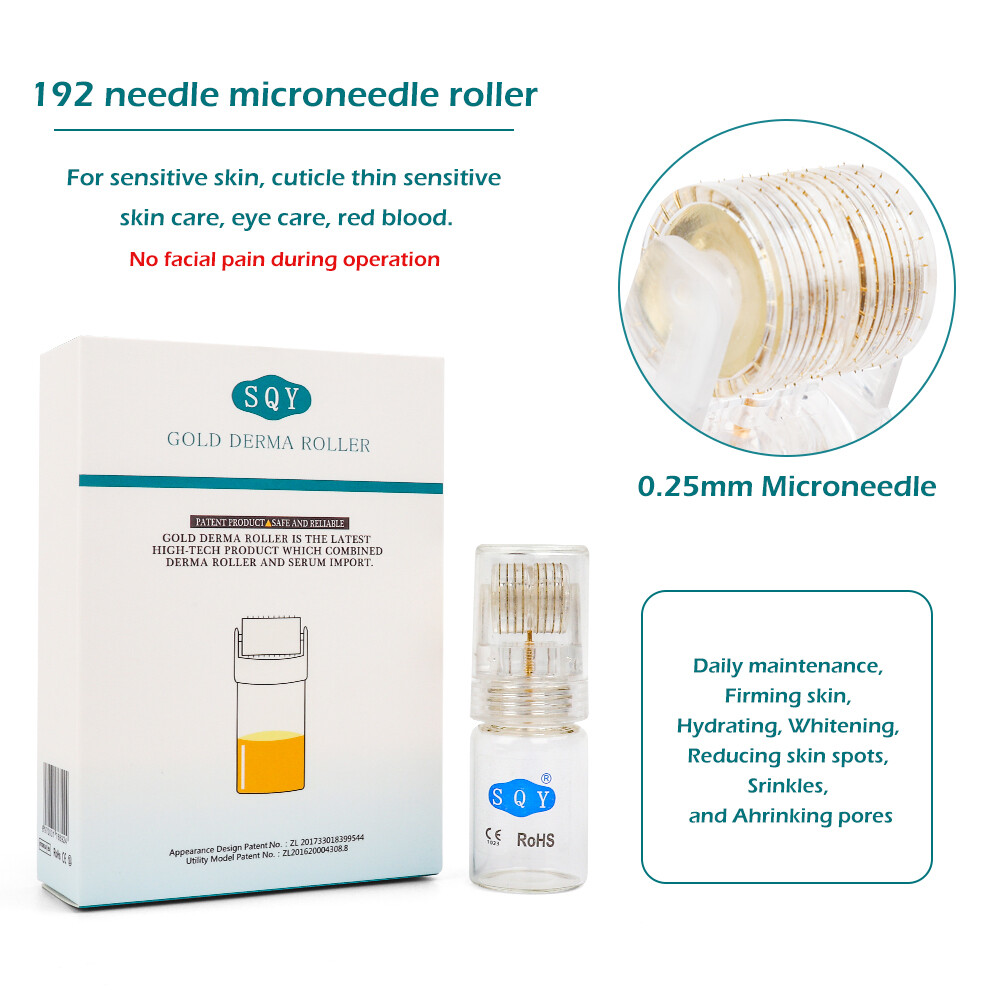 YOOKIILYE Con Lăn Derma Với Chai Kim 192pin Đầu Kim Siêu Nhỏ Hydra Tự Động Máy Dermaroller Kim Siêu Nhỏ Titan 0.25Mm Tiêm Chống Mụn Trứng Cá