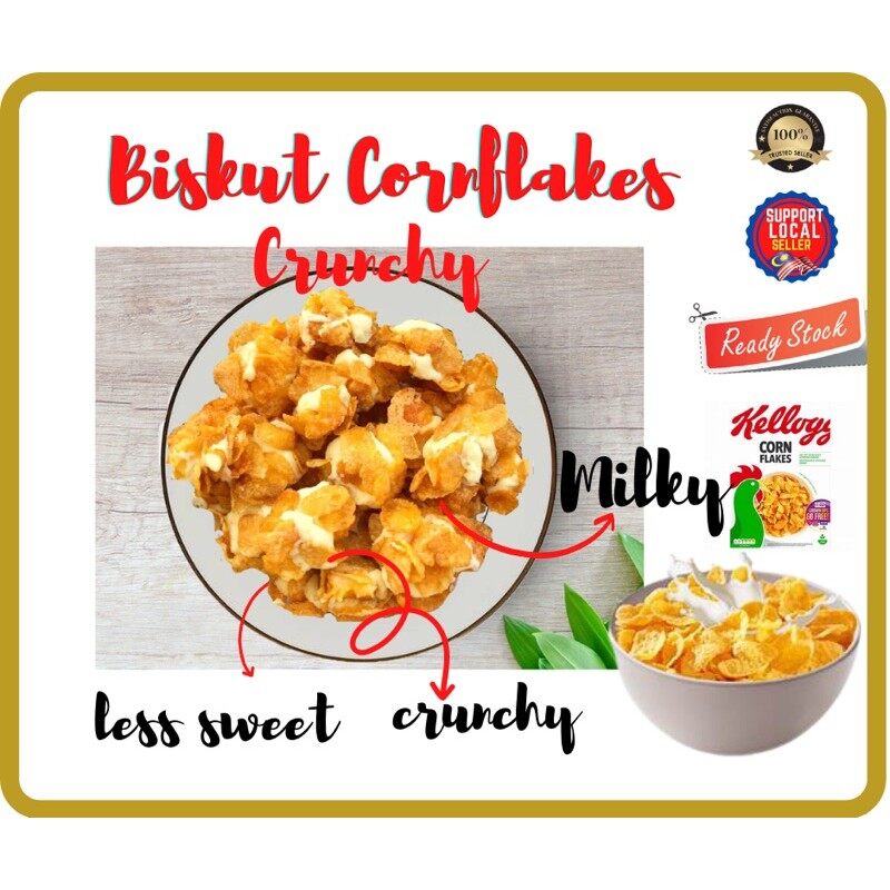 Crunchy biskut cornflakes Resepi Biskut