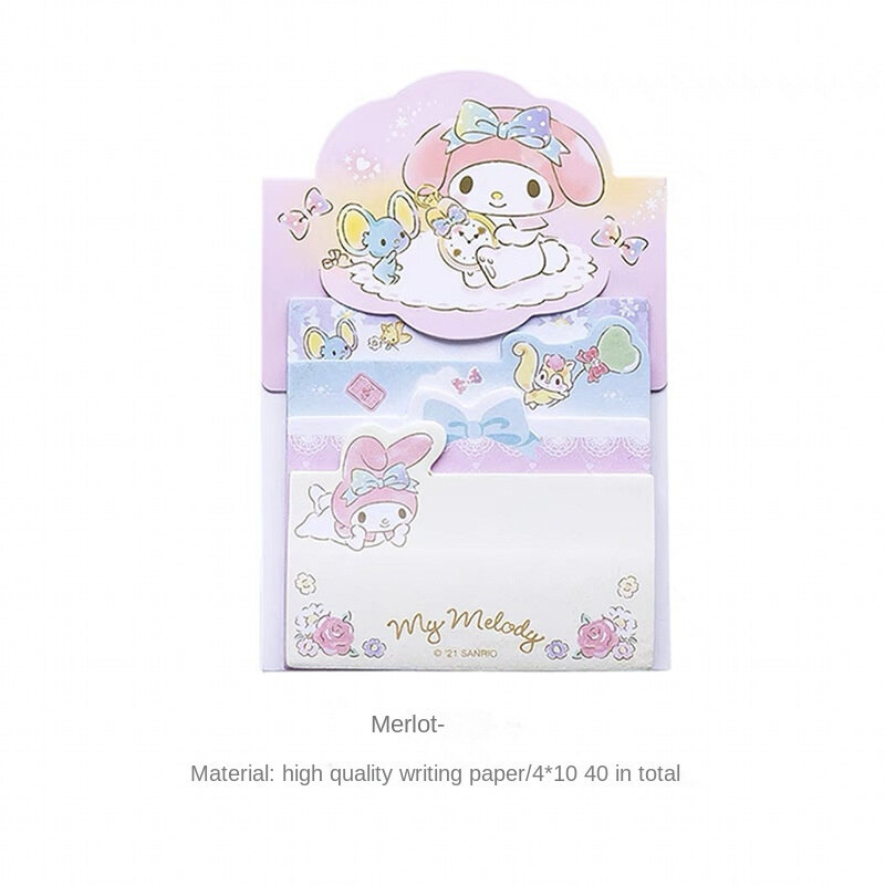 [Colorfulhome]Ready Stock 40 Sheets Sanrio Post-it Notes Sanrio Sticky Note Cute Sticky Notes Paper Paper Creative Tear Off Memo Message Reminder Note Pad Stationery Gifts