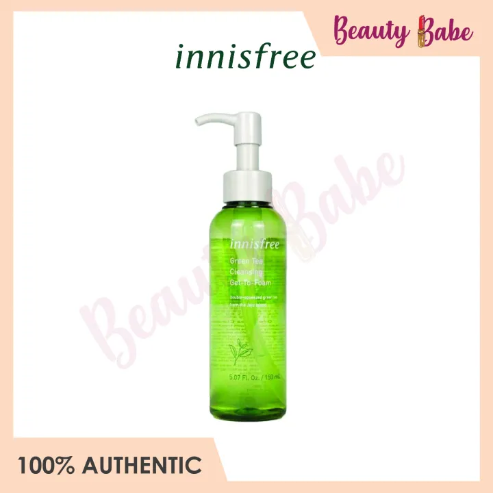 innisfree green tea cleansing gel to foam review