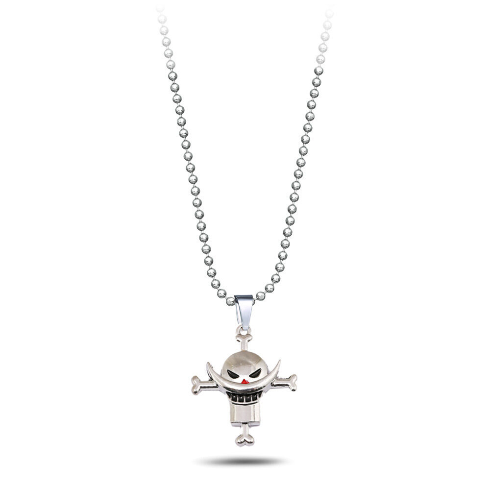 Onepiece Necklace Straw Hat Luffy Alloy Pendant Trafalgar Law Anime Character Necklace For Men Fans Gift