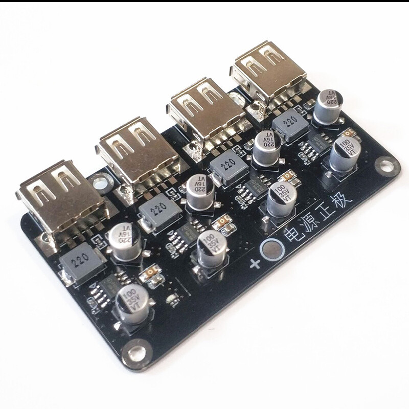 4 way qc3.0 dc-dc buck converter charging step down module 4.5-32v 12v 24v to fast quick charger circuit board