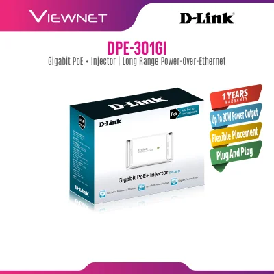 D-Link 1-port Gigabit 802.3af PoE & 802.3at PoE+ Injector DPE-301GI