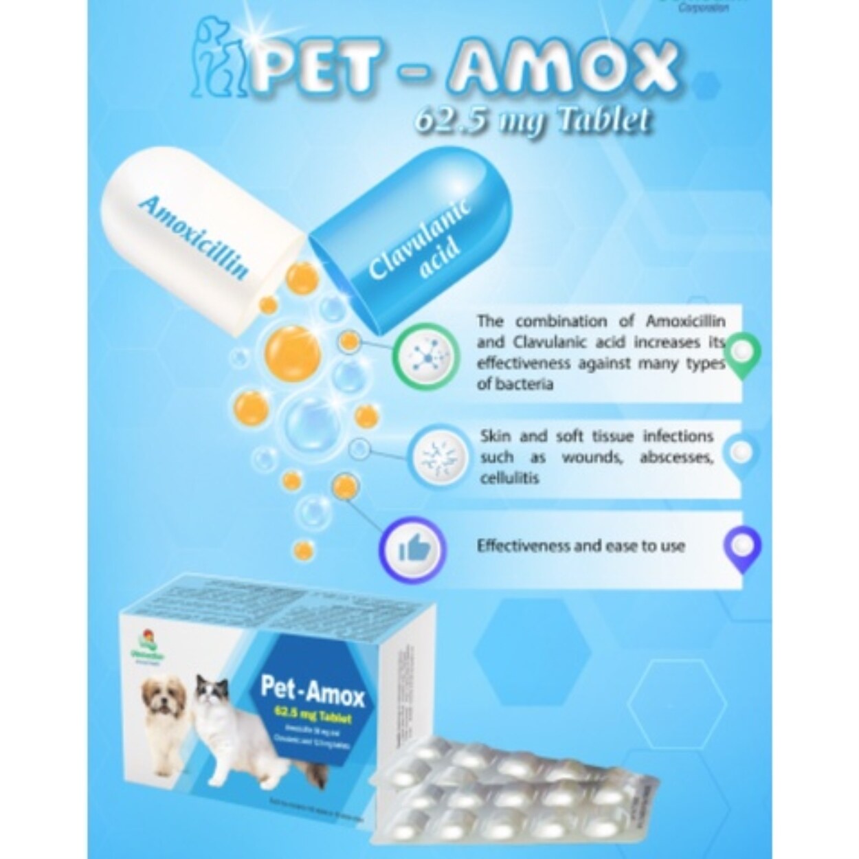 New sale (READY STOCK)Vemedim PetAmox Tablet Antibiotic for Dogs and