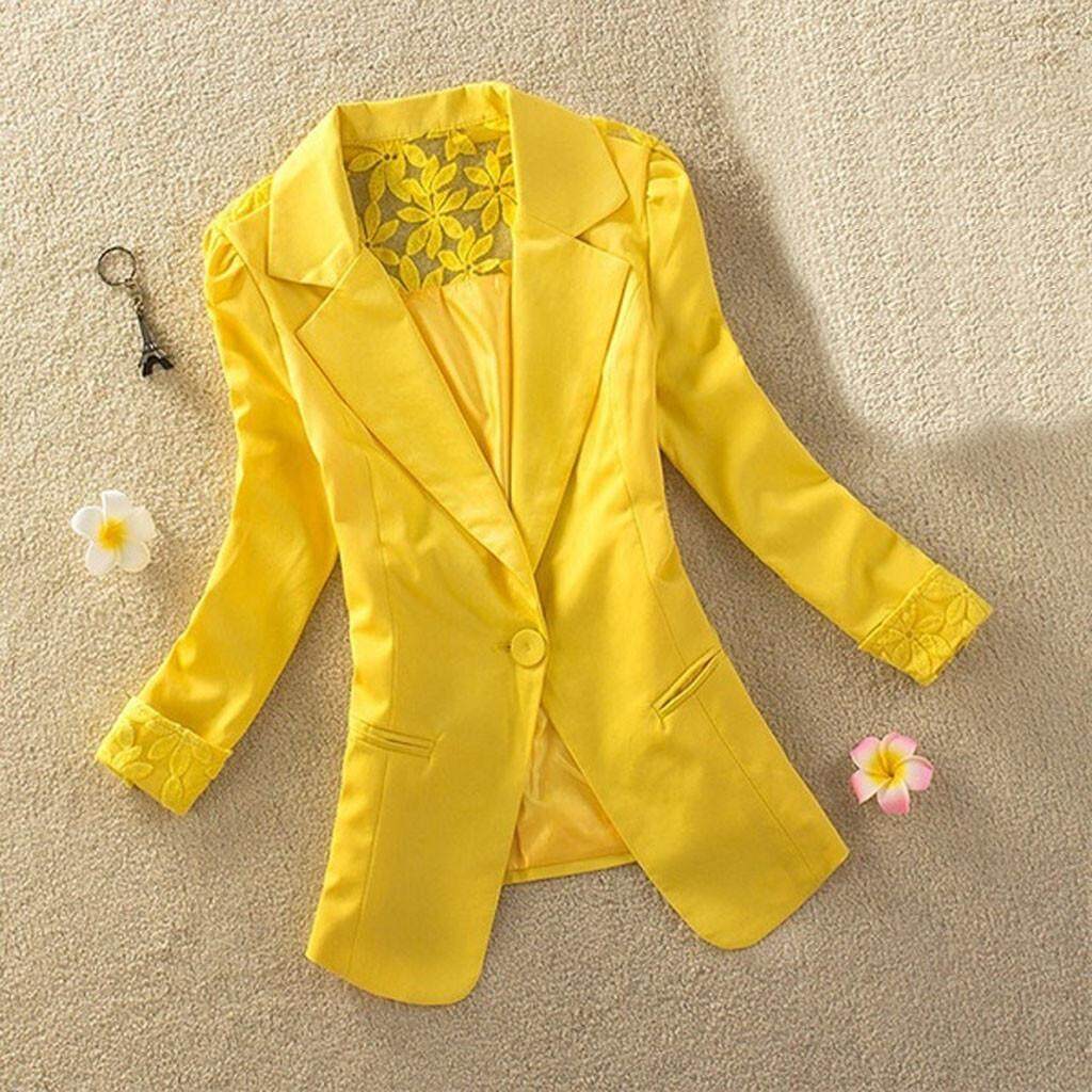 Fashion Womens Long Sleeve Lace Suit Jacket Casual Jacket Jacket Autumn Winter Jacket