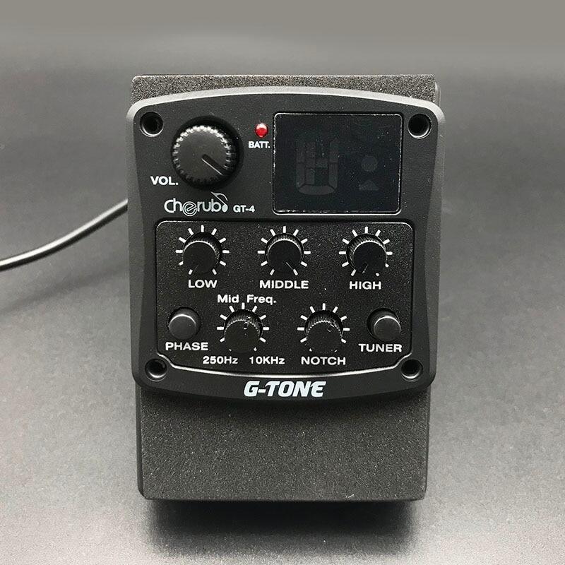 Cherub G-tone Gt-6 5 4 3 3band 4-band Acoustic Guitar Equalizer With 