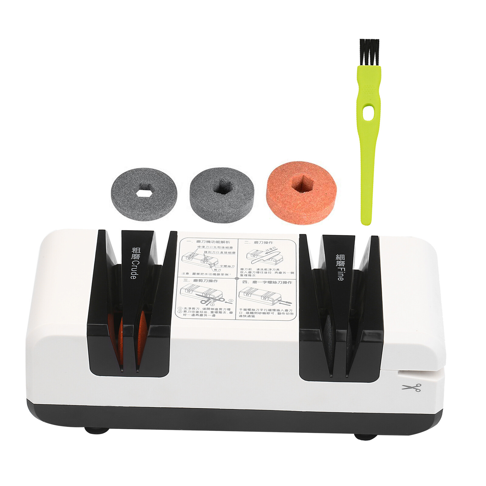 Smart Sensor Máy Mài Điện Chuyên Nghiệp Máy Mài Cắt Tự Động Đa Năng Với Rãnh Thô Và Mịn Vát 15 Độ Cho Dao Răng Cưa Thẳng Kéo Máy Cắt Nhà Bếp Máy Mài Với 3 Bánh Xe Chà Nhám Có Thể Thay Thế Và Bàn Chải Sạch