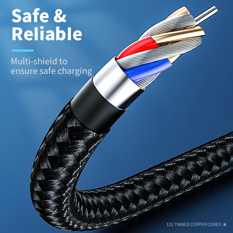BKWHALE 60W Type C TO Type C Charge Cable 3A Fast charging USB C Data Cable