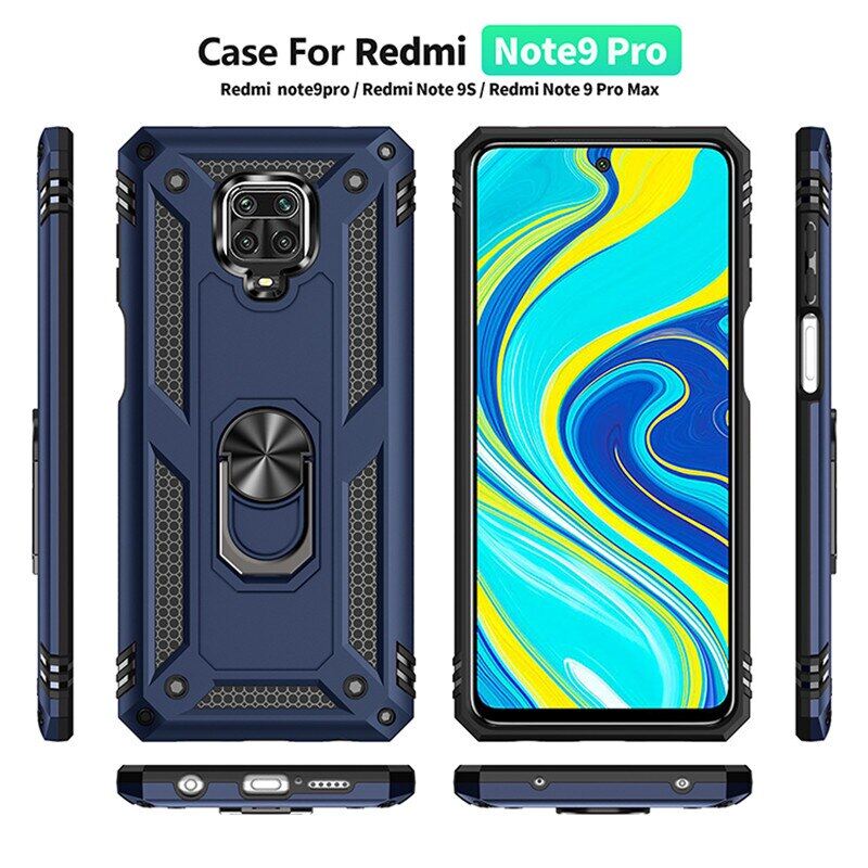 Ốp Lưng Chống Sốc KEYSION Cho Xiaomi Redmi Note 9S Note 9 Pro, Ốp Điện Thoại Viền Kim Loại Gắn Nam Châm Chống Sốc Cho Redmi Note 9 Pro Max