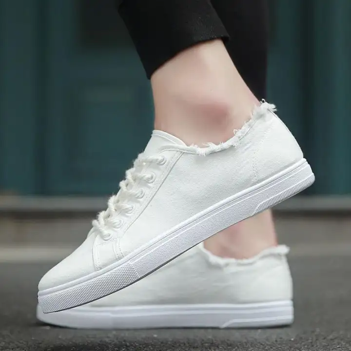 minimalist white sneakers