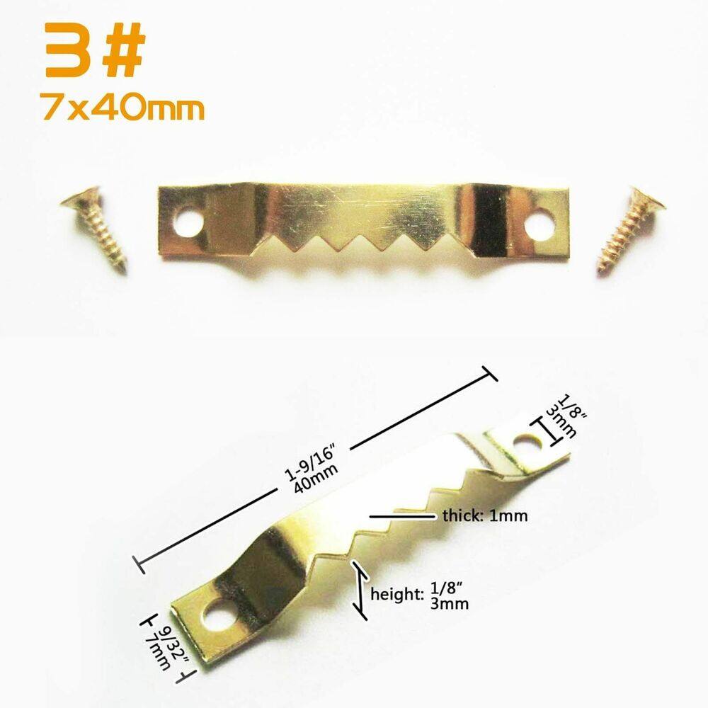 High Quality Picture Frame Hooks Sawtooth Picture Frame Hanger Hanging Photo Wall Oil Painting Mirror Saw Tooth Hooks 25PC/Set