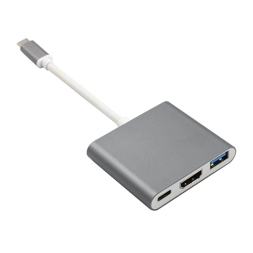 ☼3 in 1 USB 3.1 Type-C to 4K UHD HDMI USB-C hub adapter for MacBook