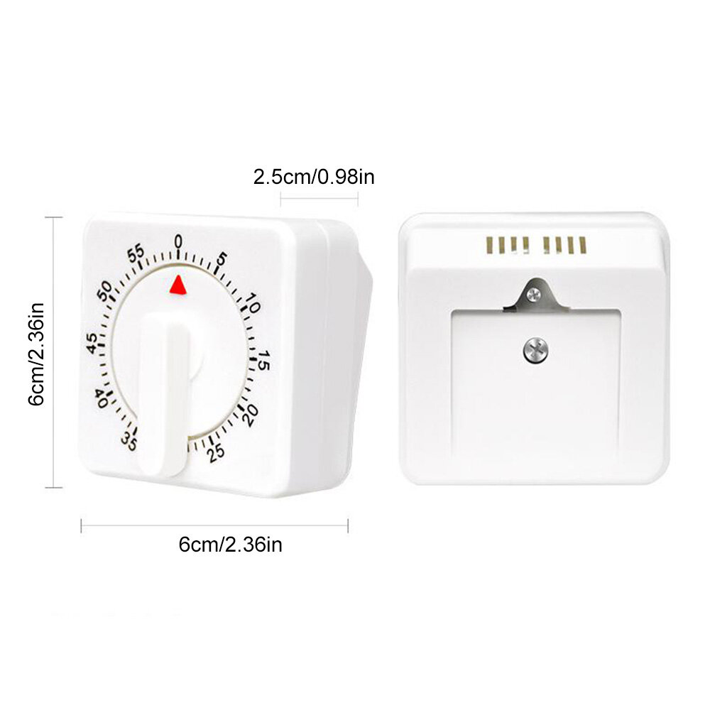 Foriot Kitchen Craft Mechanical Wind Up 60 Minutes Timer 360 Degree Rotating Kitchen Cooking Time Management