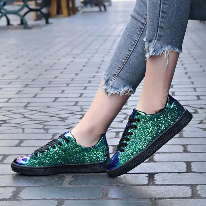 glitter casual shoes