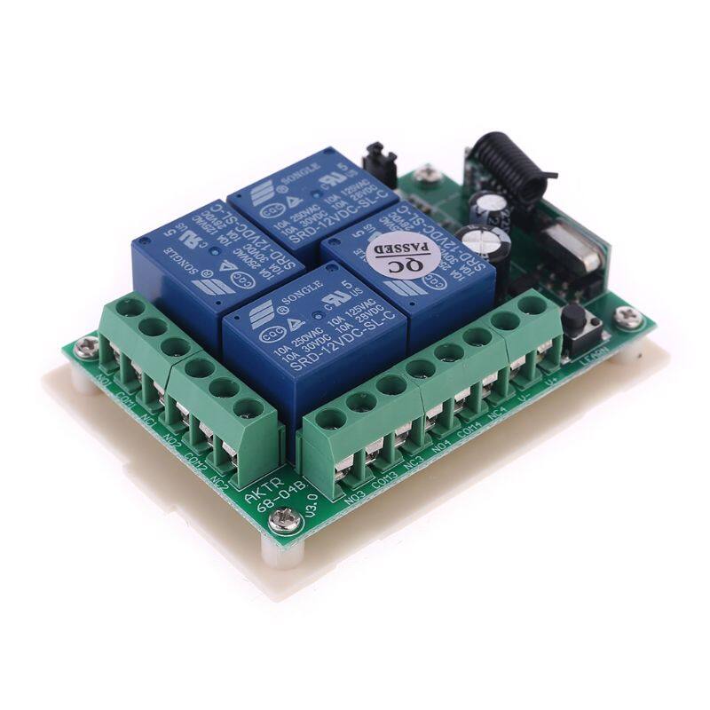 Wireless RF Remote Control Module 12V 24V 4CH Channel 315MHZ 433MHz Relay Switch Transmitter Toggle Transmitter Receiver