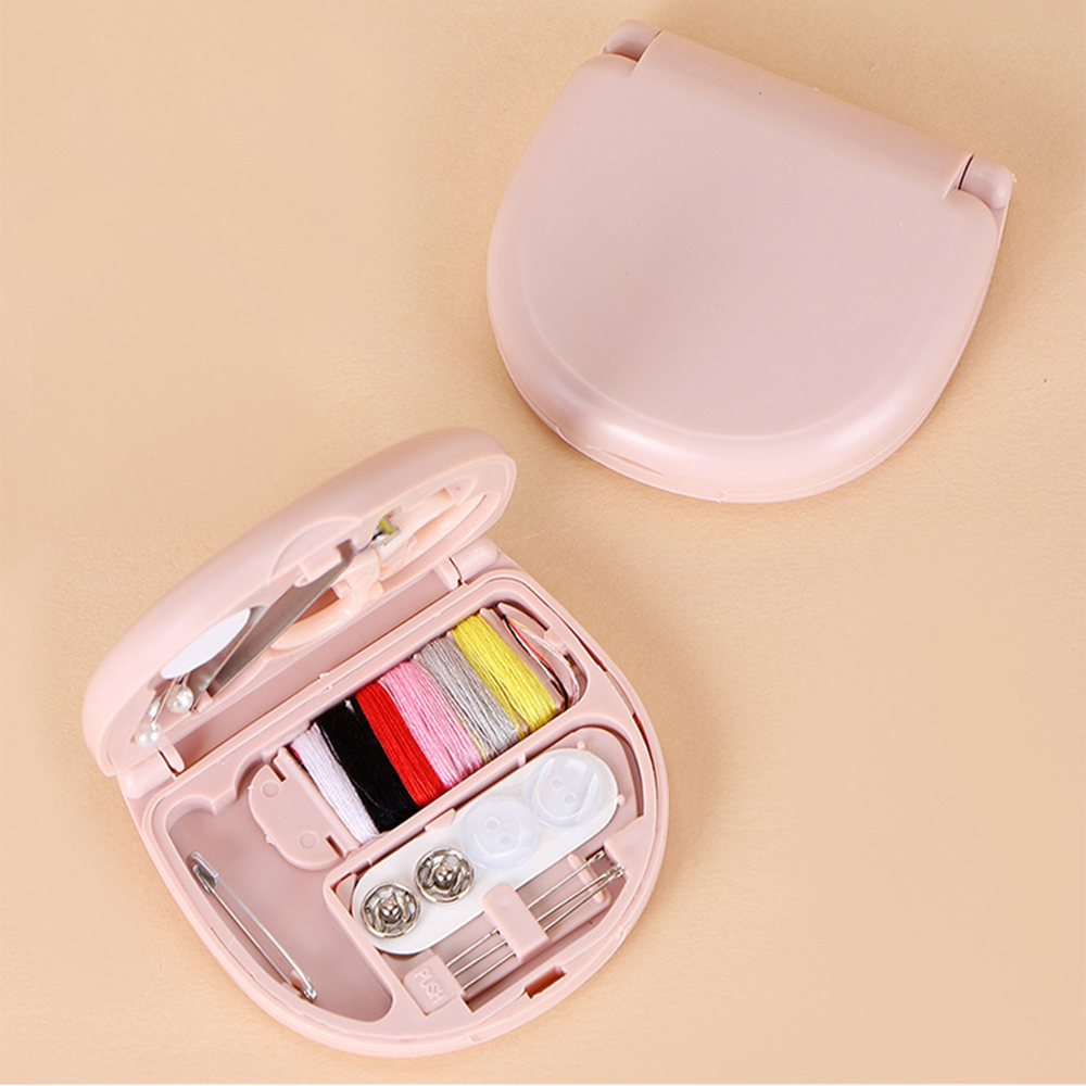 Scissor Thimble Needle Threads Box Set Needle Thread Storage Bag Mini Sewing Kit Portable Sewing Box Household