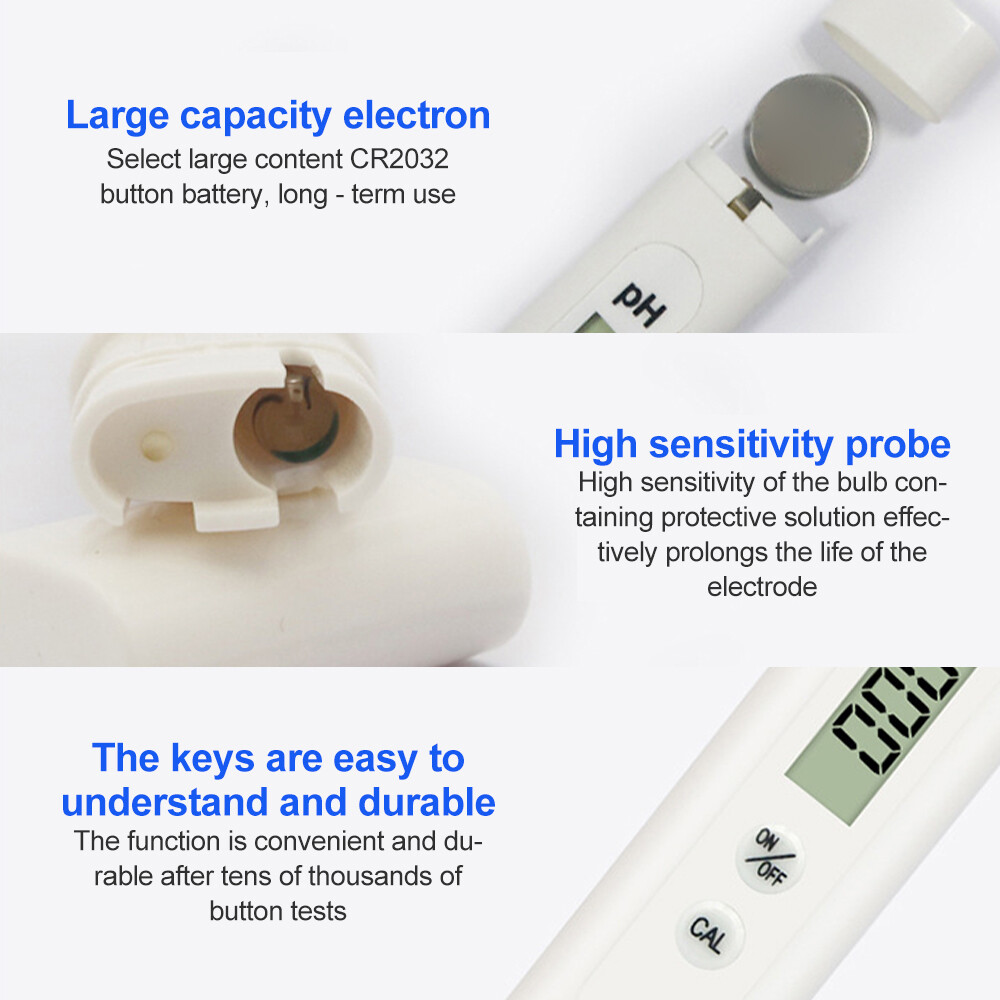 diymore PH Digital Meter for Water 0.01ph High Accuracy Pen Type PH Tester for Hydroponics Drinking Pool and Aquarium