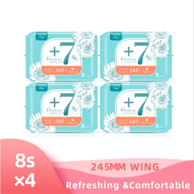 GoodCare / +7 Ultra Thin Dry and Soft Day Use Sanitary Napkin 24.5cm (8s x 4)
