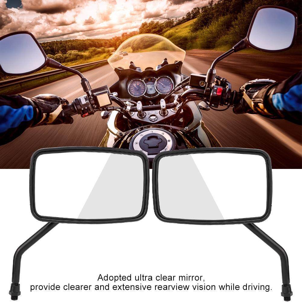 2Pcs Motorcycle Street Bike Modified Square Rearview Mirror Rear View Side Mirrors